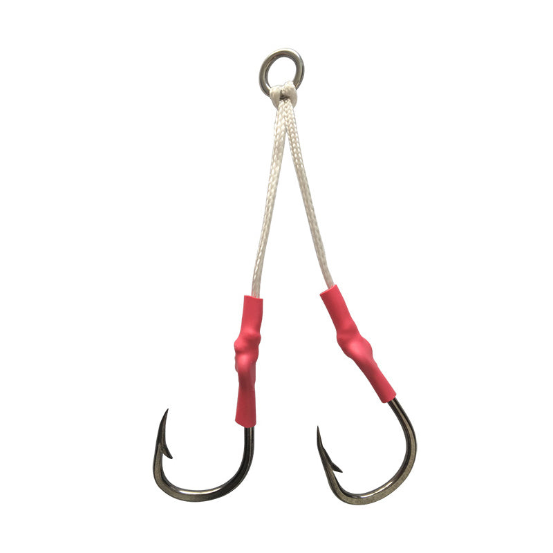 4PCS Twin Assist Jig Hooks for Micro & Slow Pitch Jigs