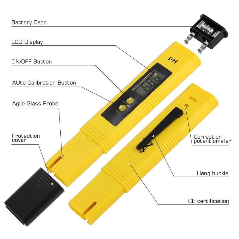 Digital Electric PH Meter LCD Tester Pocket Aquarium Water Test Pen Hydroponics