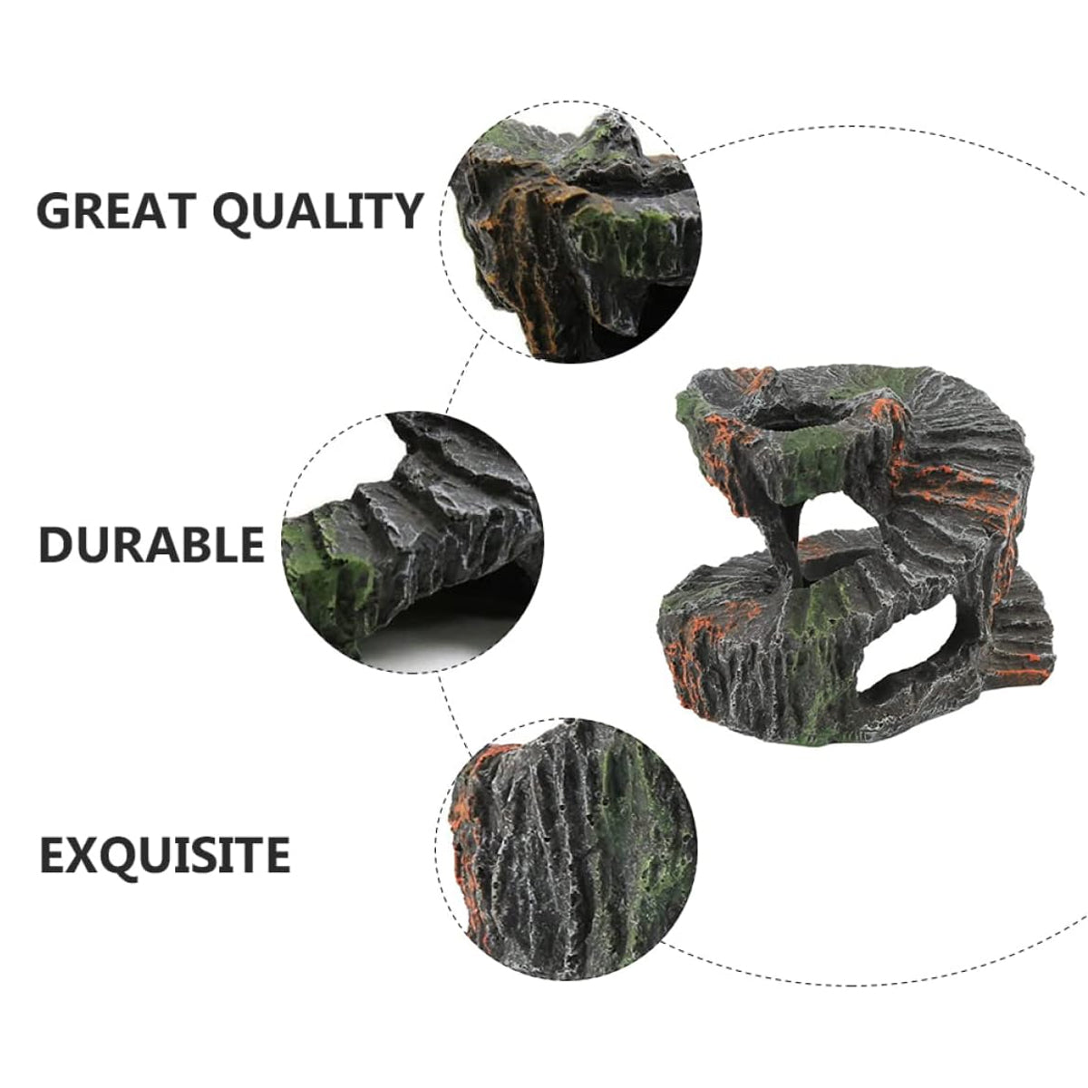 Spiral Turtle Platform Resin Climbing Decoration For Reptile Habitat