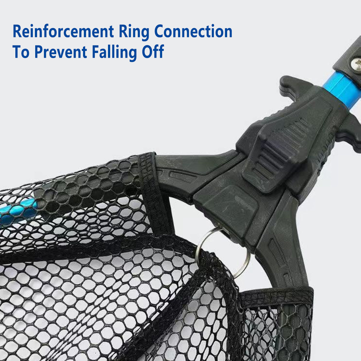 Folding Fishing Net Telescopic Aluminum Alloy Scoop Net Handheld Triangle Mesh