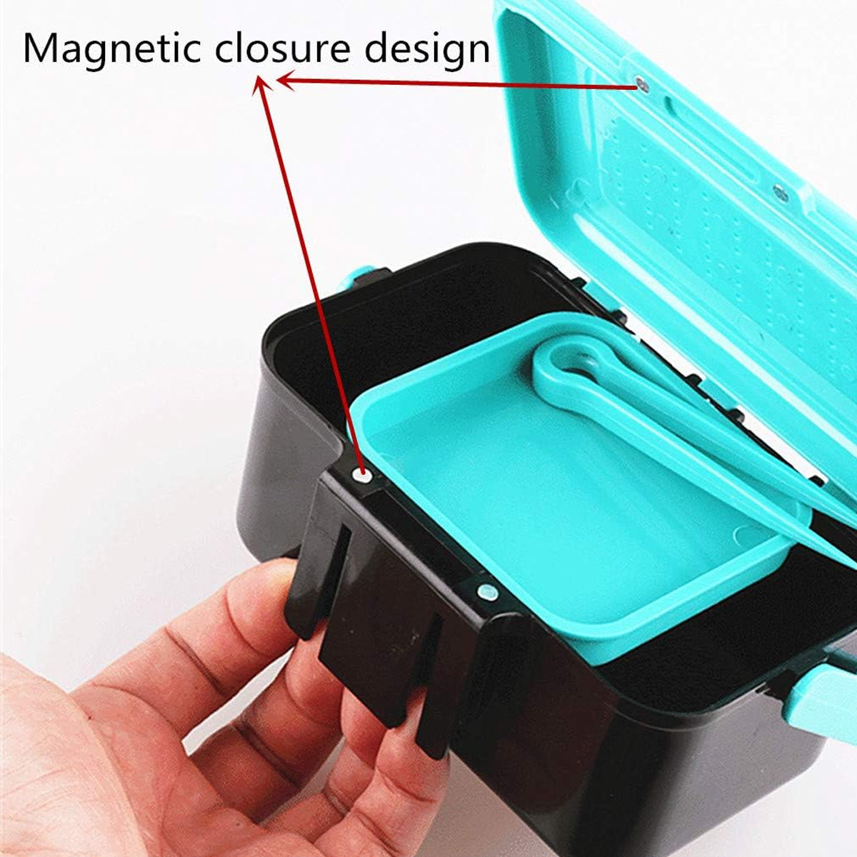 Handle Waist Hanging Live Bait Box Earthworm Clip Fishing Tackle Accessory Case