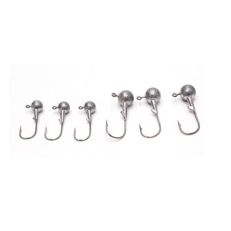 20PCS Jig Heads Hooks Chemically Sharpened Fishing Tackle