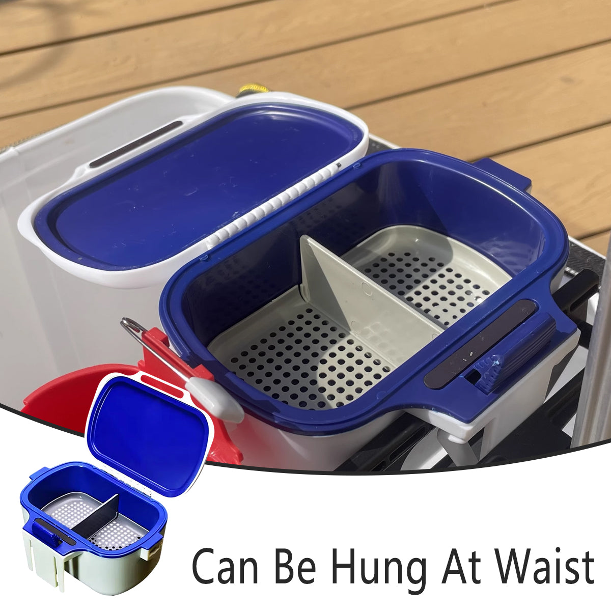 Fishing Bait Box Insulated Worm Container Live Bait Holder Portable Waist Can