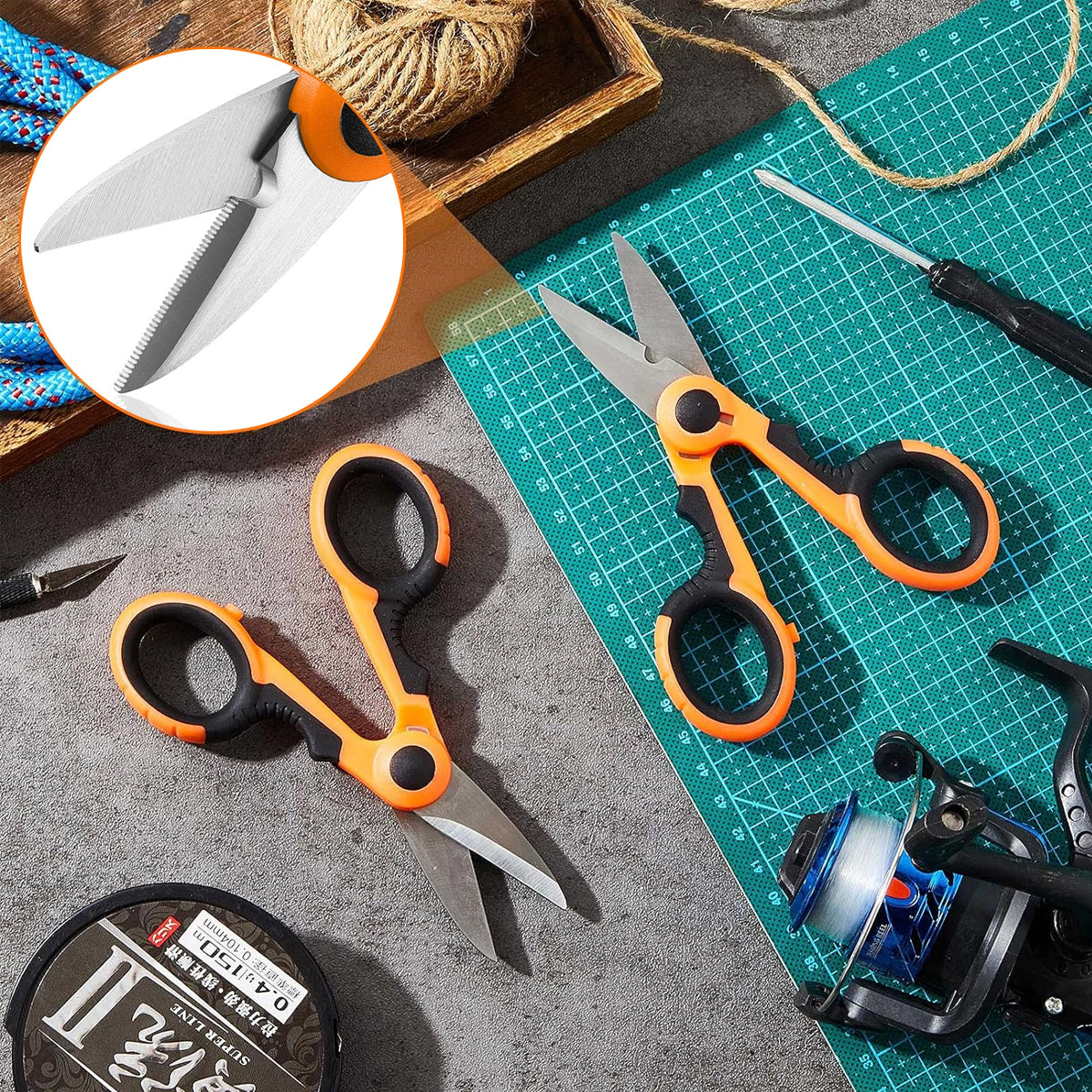 Stainless Steel Fishing Scissors Braided Line Cutter Tool