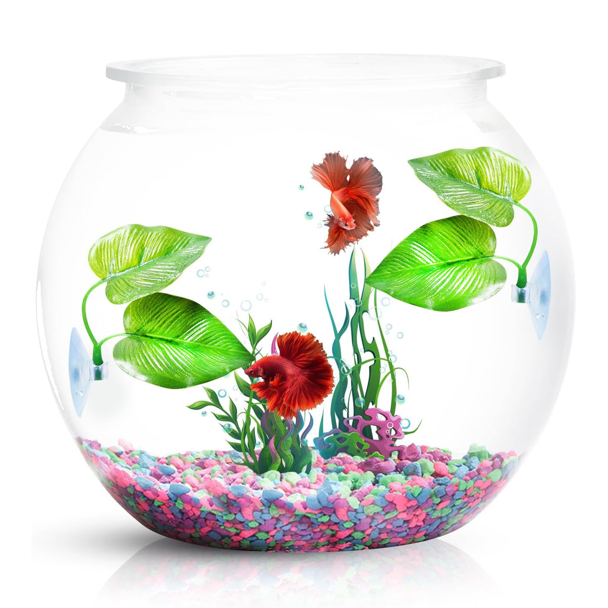 4pcs Artificial Betta Fish Leaves - Aquarium Decoration