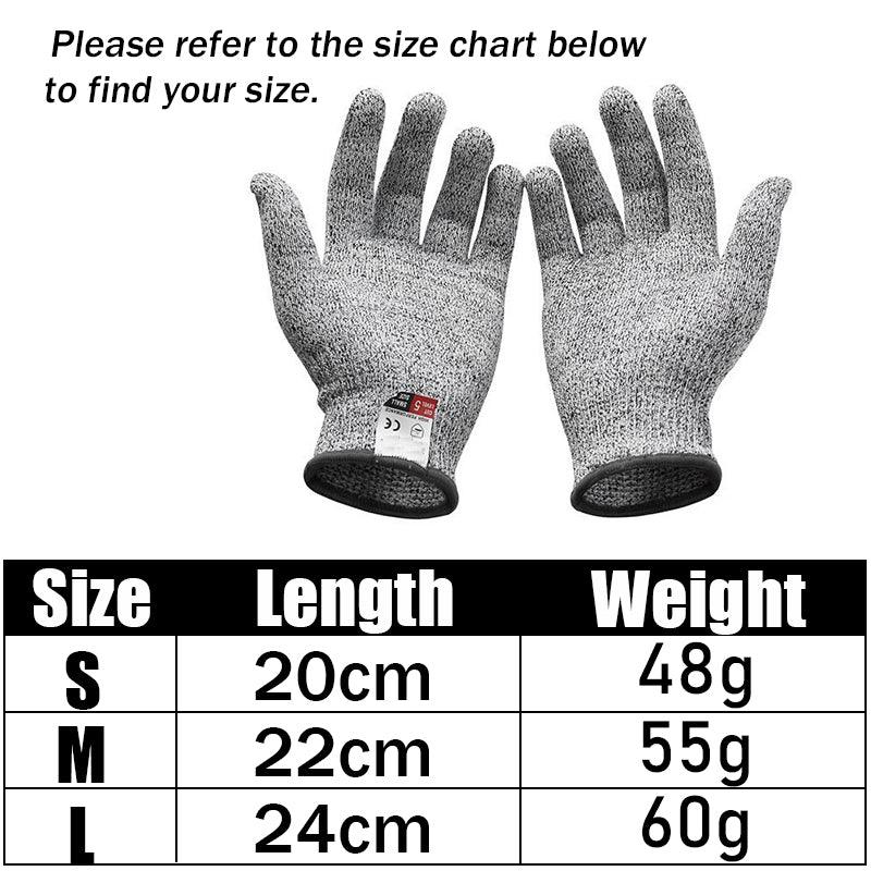 Level 5 Cut Resistant Gloves Food Safe Safety Work Gloves 1 Pair