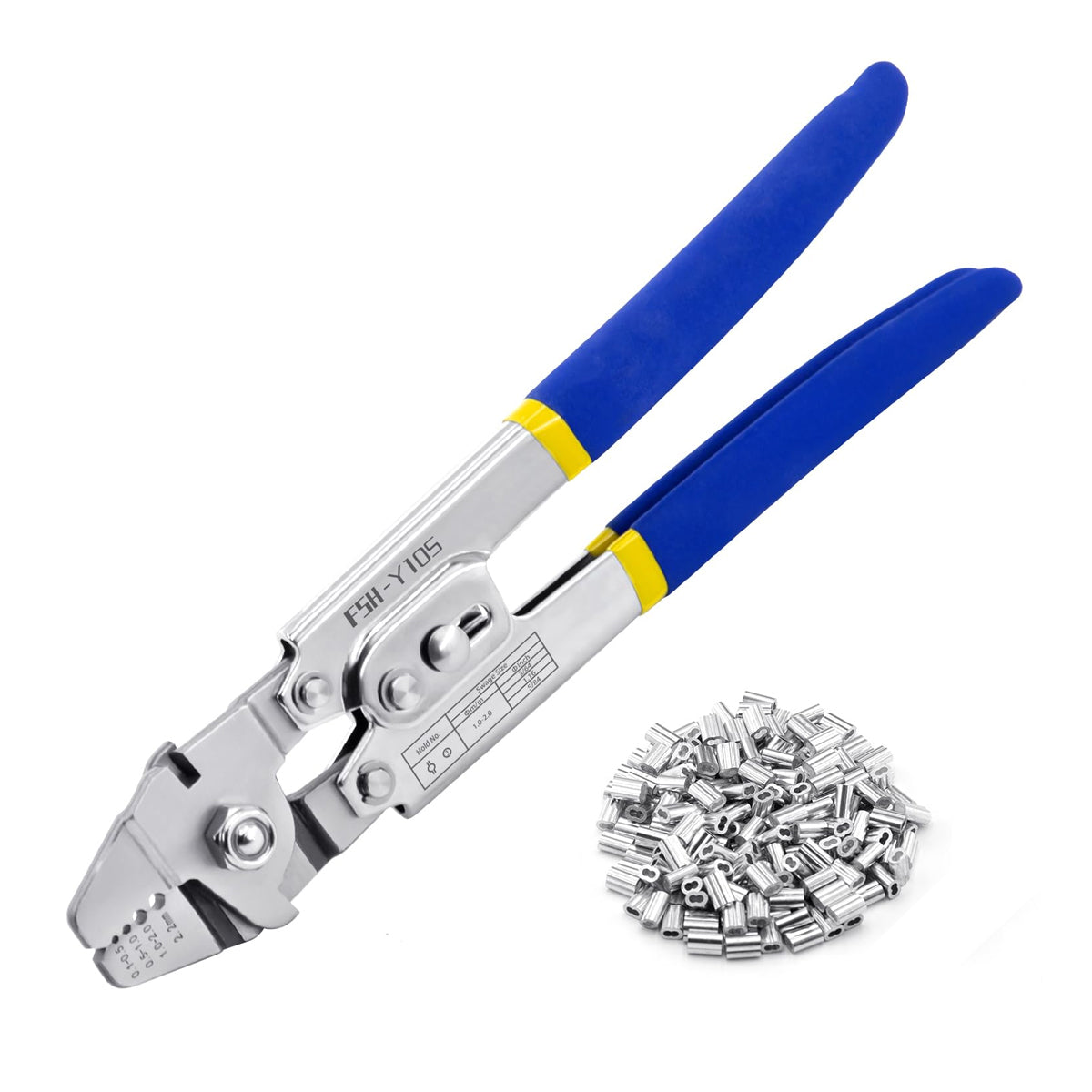 8-shaped Wire Rope Crimping Tool Pliers Swaging Swager Crimper Loop Sleeve