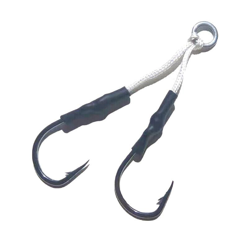 4PCS Twin Assist Jig Hooks for Micro & Slow Pitch Jigs