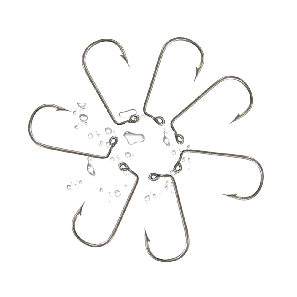 100Pcs 90 Degree Jig Hooks High Carbon Steel for Fishing