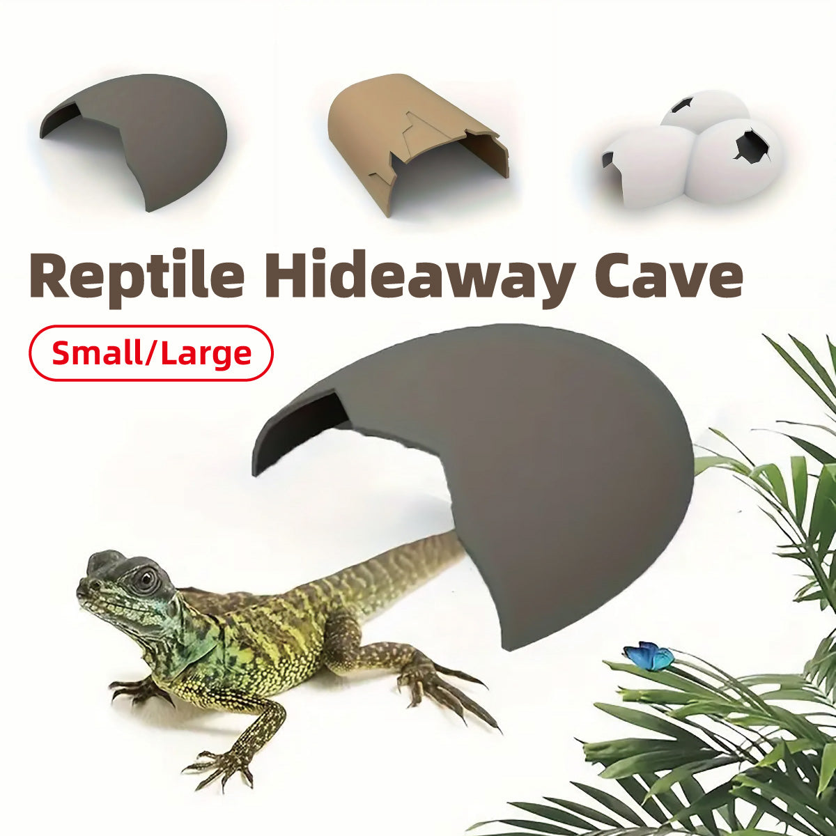 Reptile Hideout Cave Plastic Shelter For Lizards Snakes Small Pets