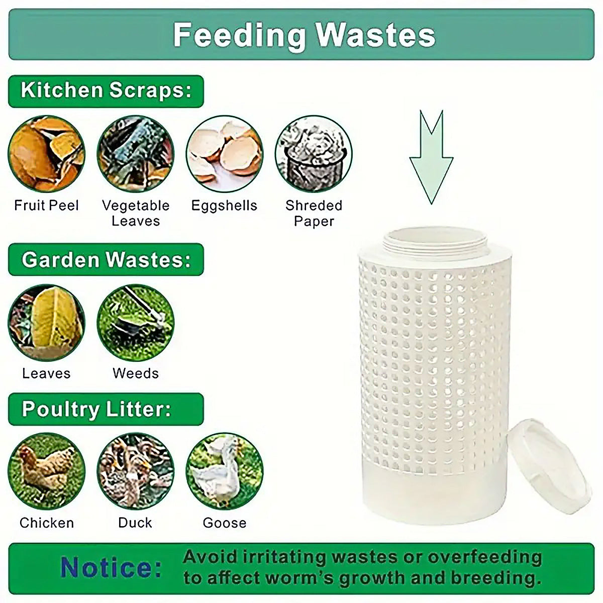 Compact Worm Composting Bin with Odour Control for Small Gardens
