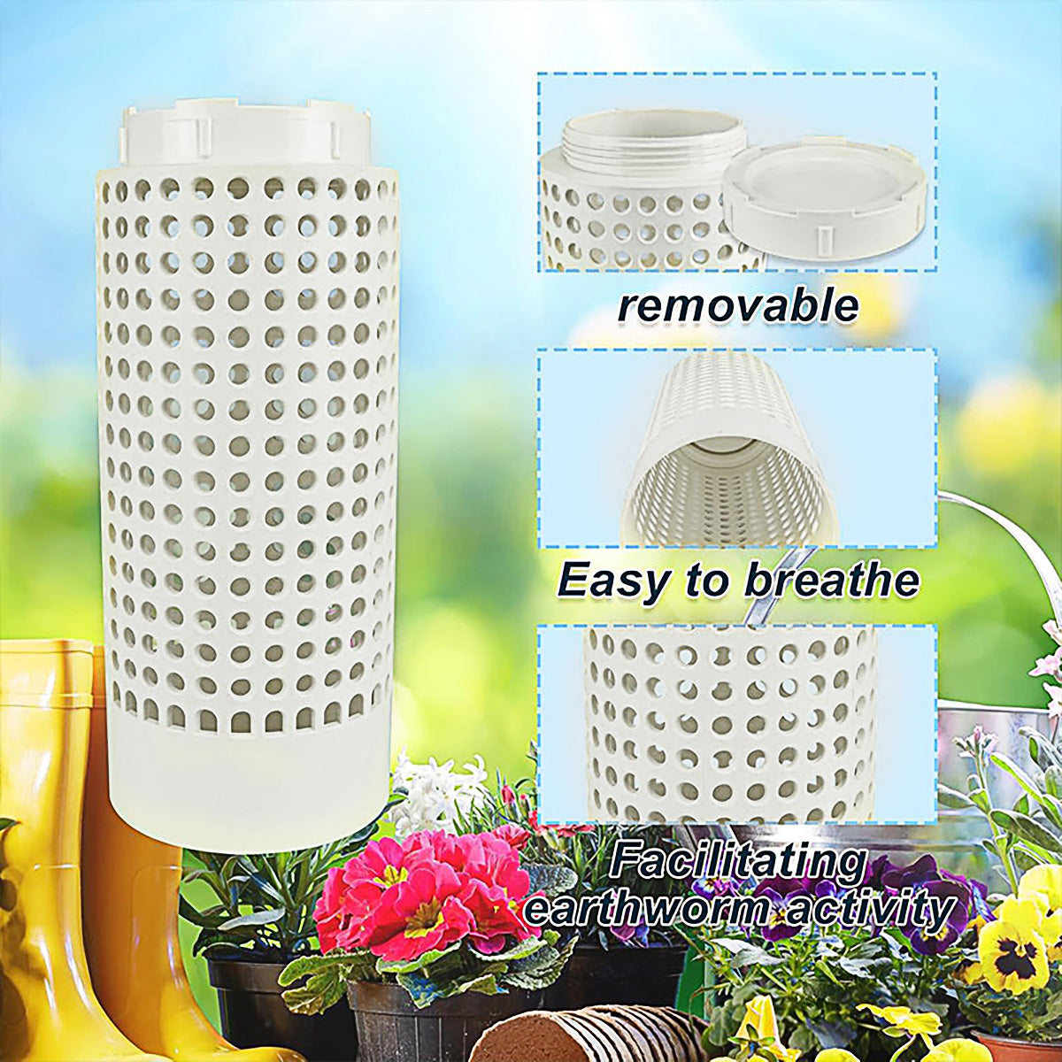 Compact Worm Composting Bin with Odour Control for Small Gardens