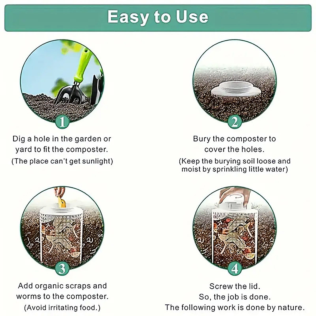 Compact Worm Composting Bin with Odour Control for Small Gardens