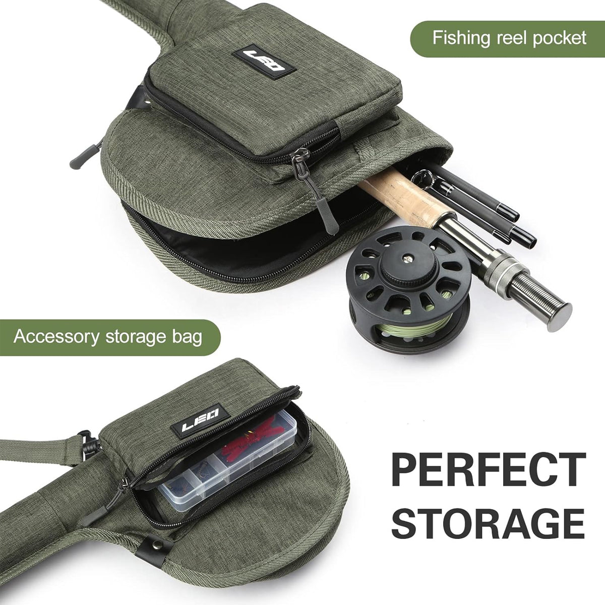 Fly Fishing Rod Tube Bag Hard Case Fishing Gear Storage Carrier Travel Set Use