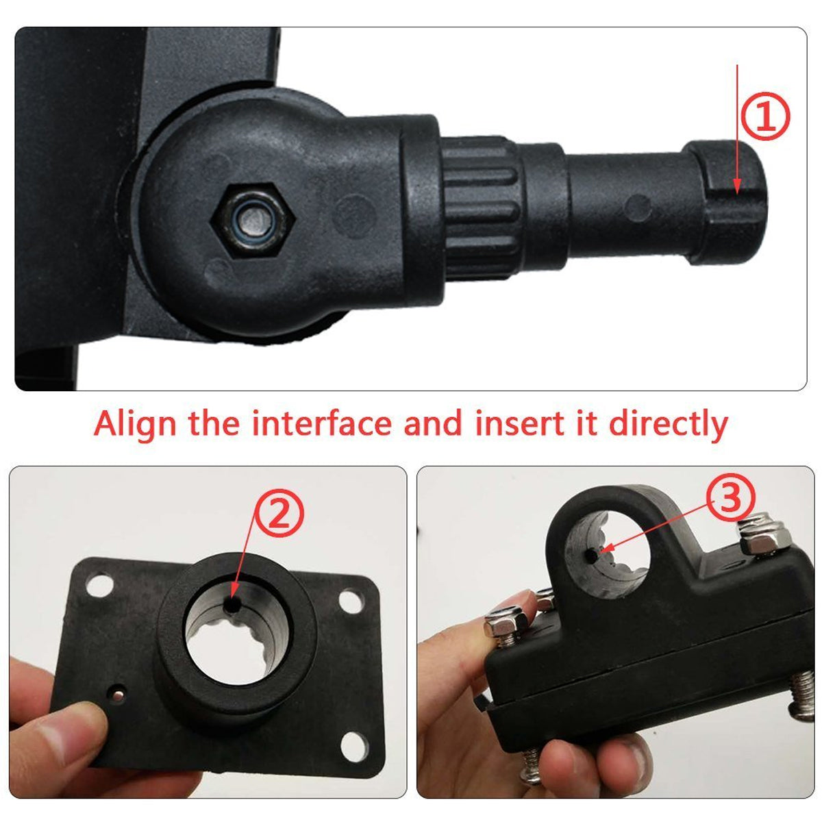 Kayak Rod Holder Adjustable 360° Swivel Rail Mount System