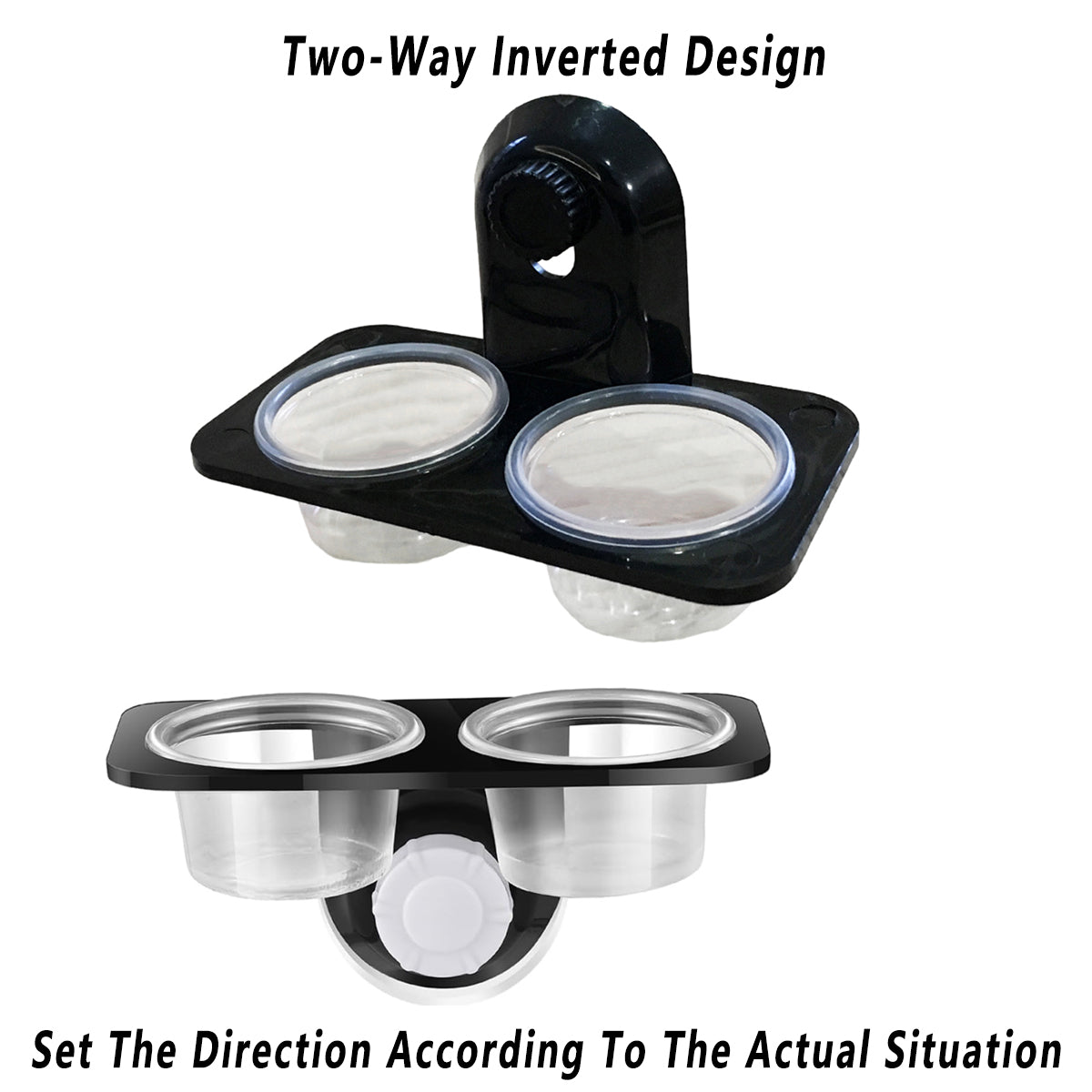 Dual Reptile Food And Water Bowl With Mounting Options