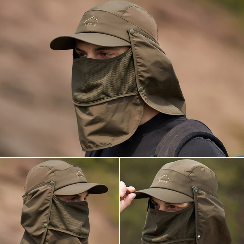 Unisex Face Neck Flap Hat Wide Brim Cap Hiking Fishing UV Sun Protection Outdoor