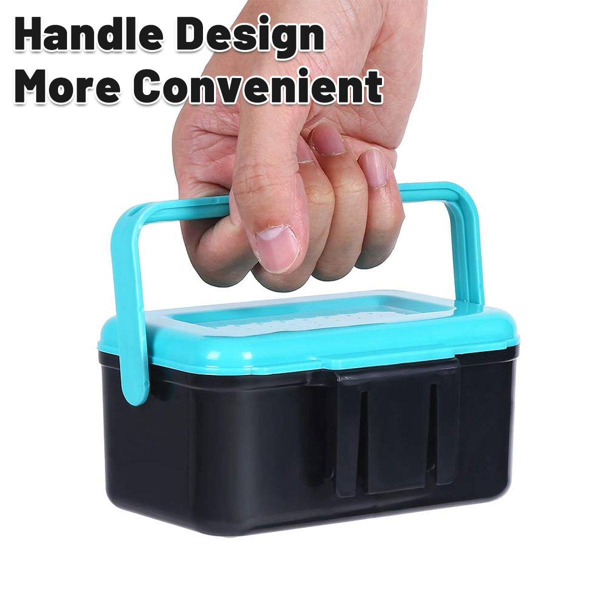 Handle Waist Hanging Live Bait Box Earthworm Clip Fishing Tackle Accessory Case