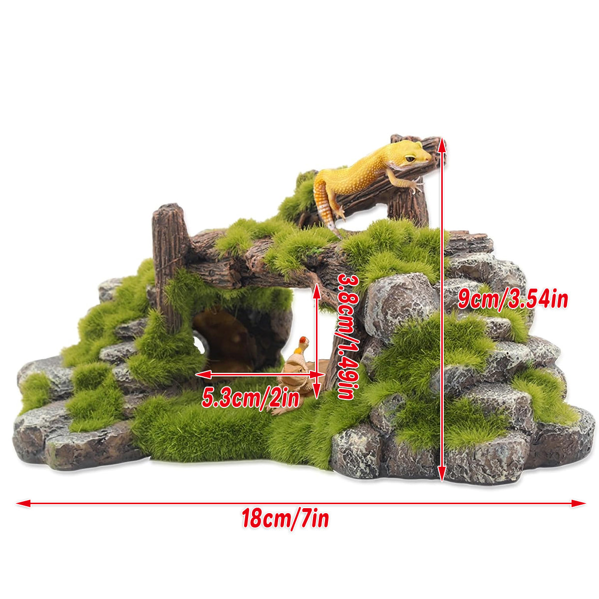 Resin Moss Bridge Decoration Aquarium Ornament For Fish & Turtle Tanks