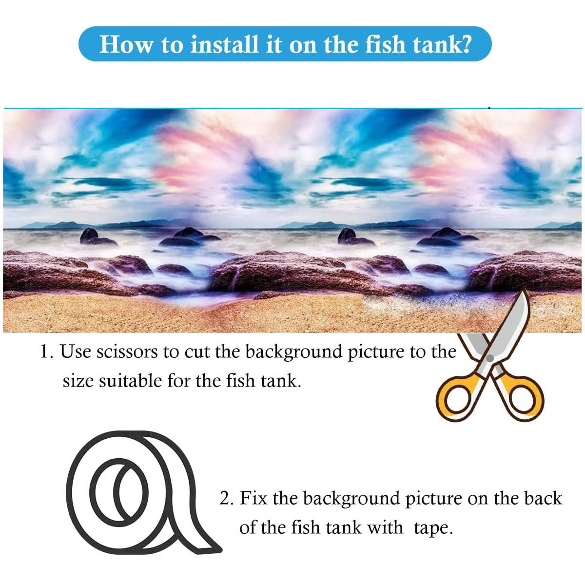 Double-Sided Aquarium Background for Tanks