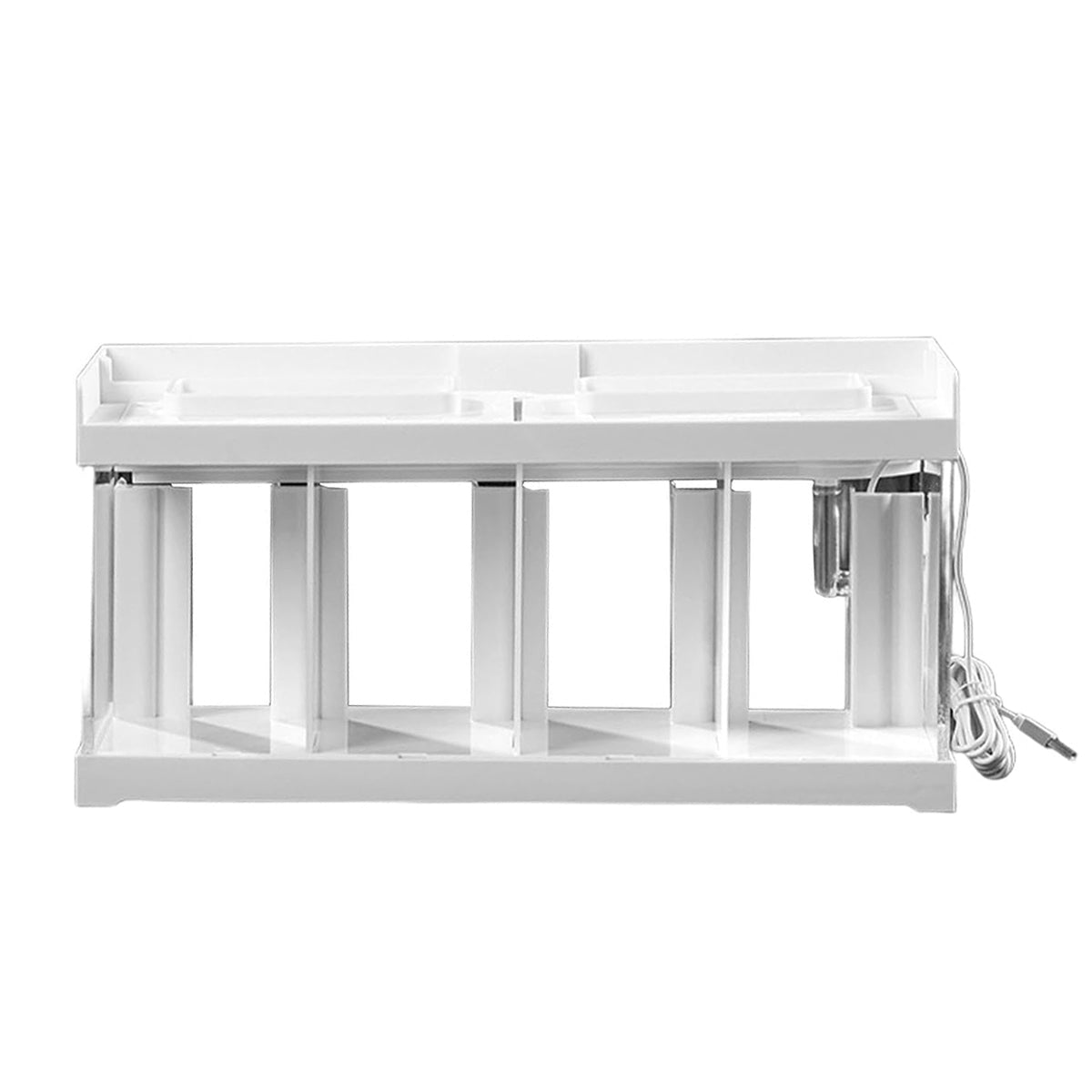 Acrylic Betta Fish Tank Four Grid Partition Clear for Desktop Home Office Decor