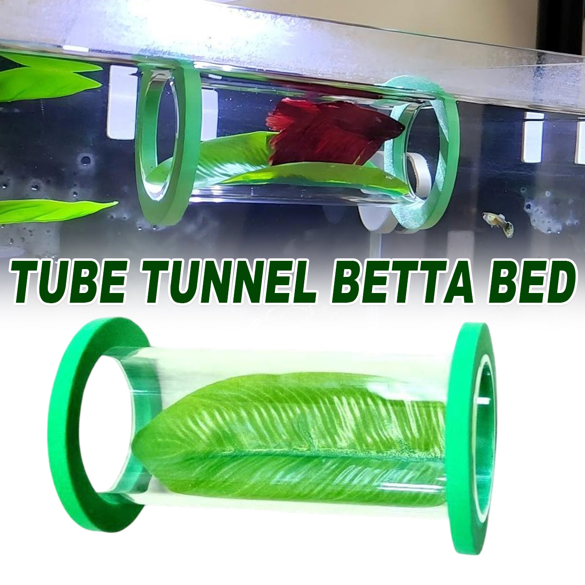Betta Fish Suspension Tunnel Acrylic Resting Platform Decoration