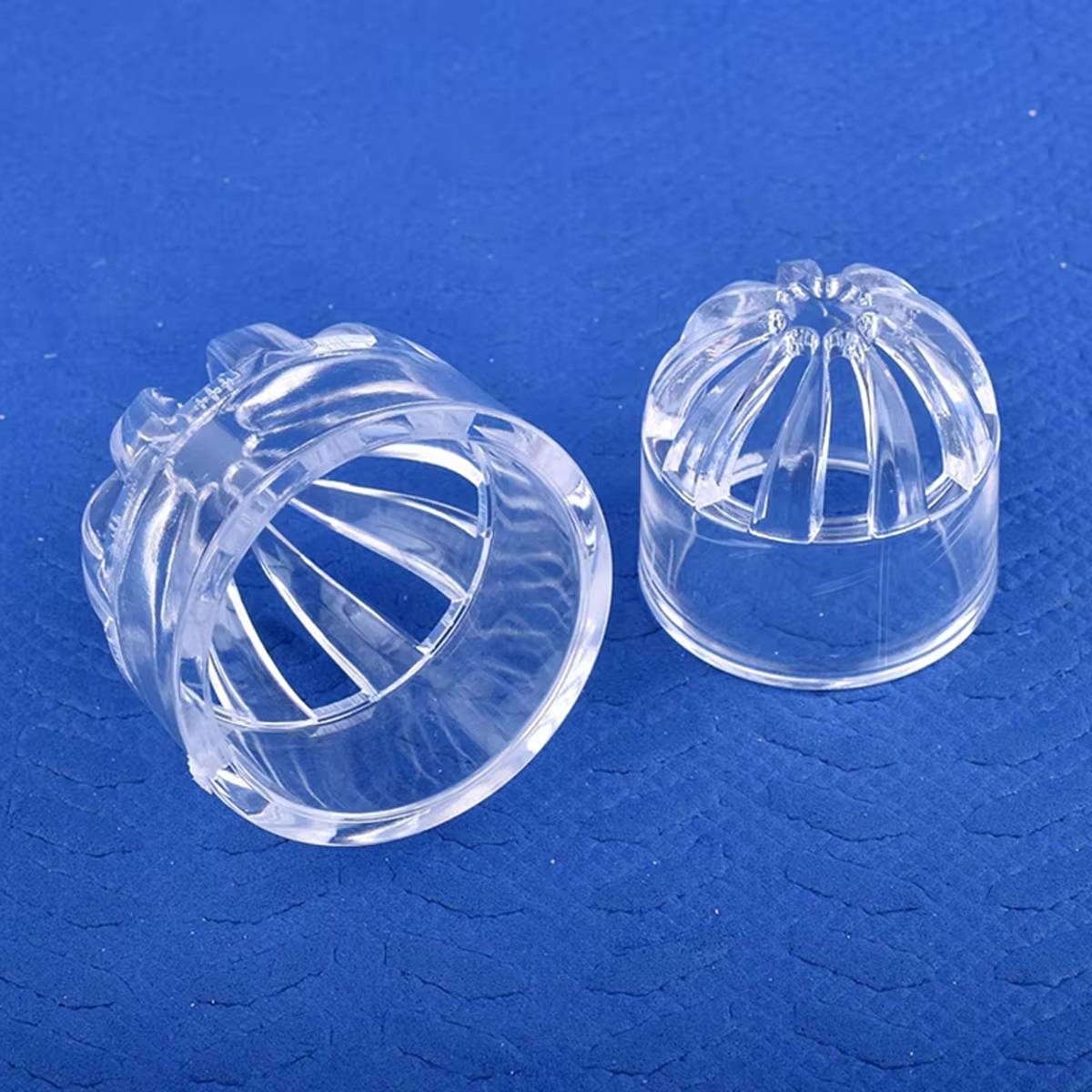 Five-pack clear acrylic aquarium inlet strainer caps – product view 9