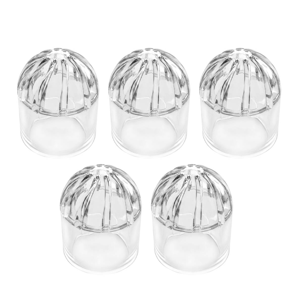 Five-pack clear acrylic aquarium inlet strainer caps – product view 17