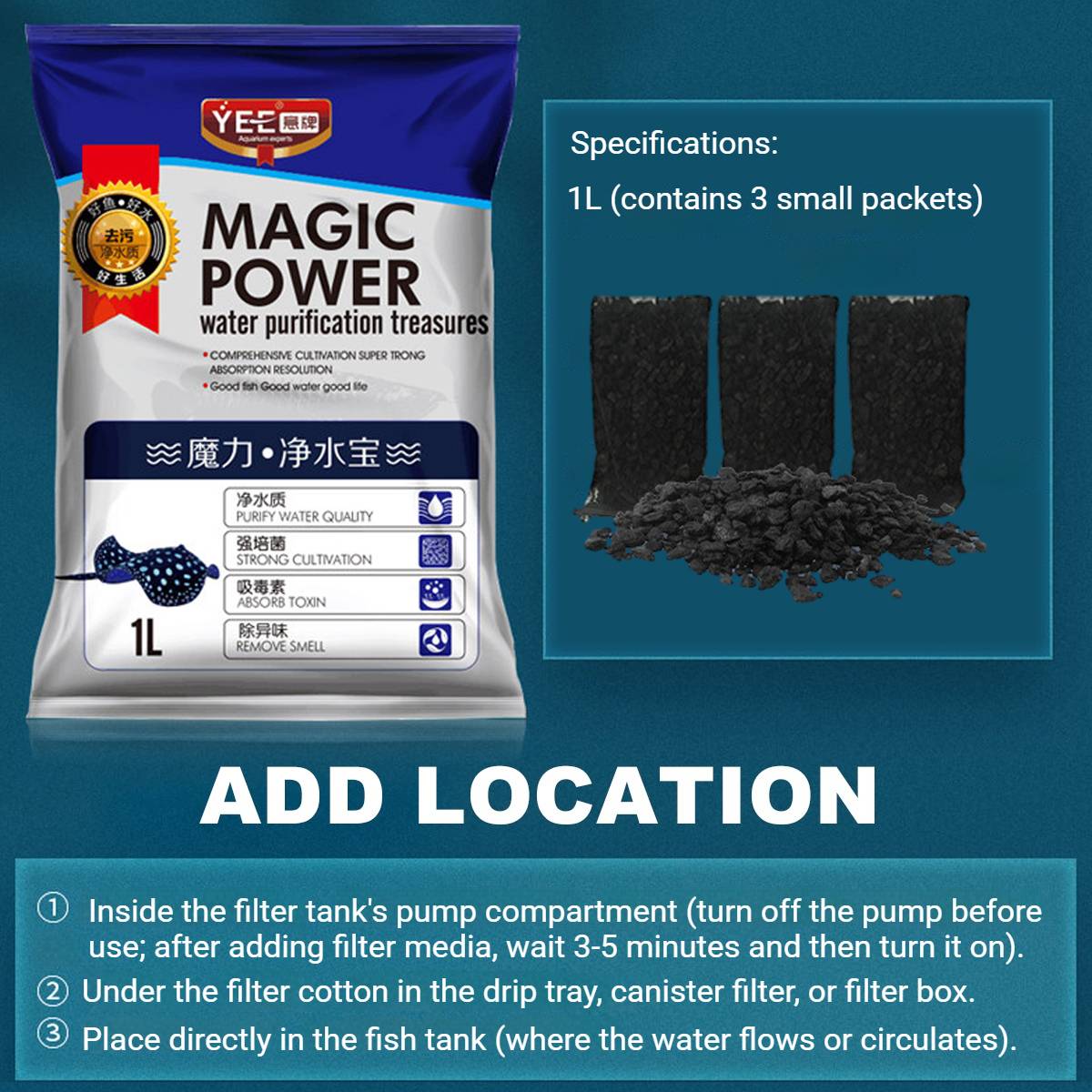Yee Activated Carbon Filter Media for Aquarium