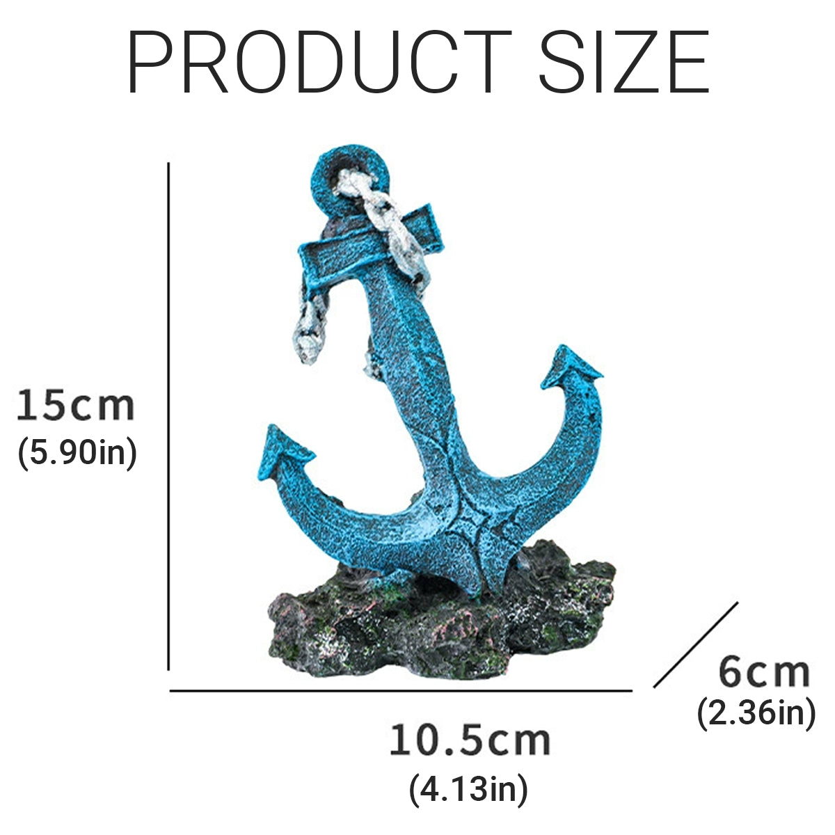 Resin Anchor Aquarium Ornament Decoration