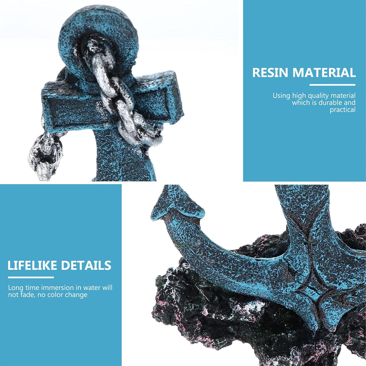 Resin Anchor Aquarium Ornament Decoration
