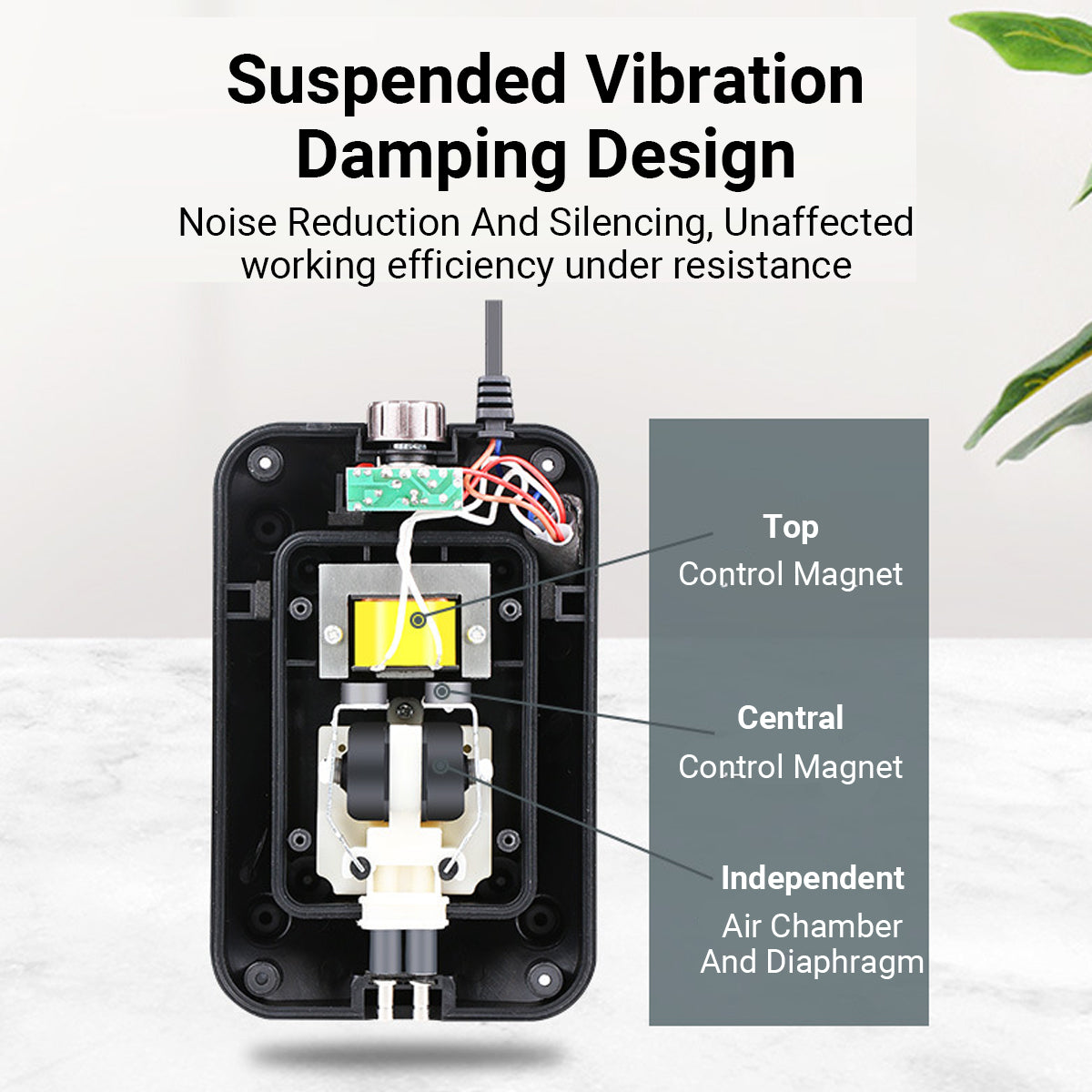 Aquarium Air Pump 4W/6W Oxygen Pump Silence Adjustable for Fish Tank