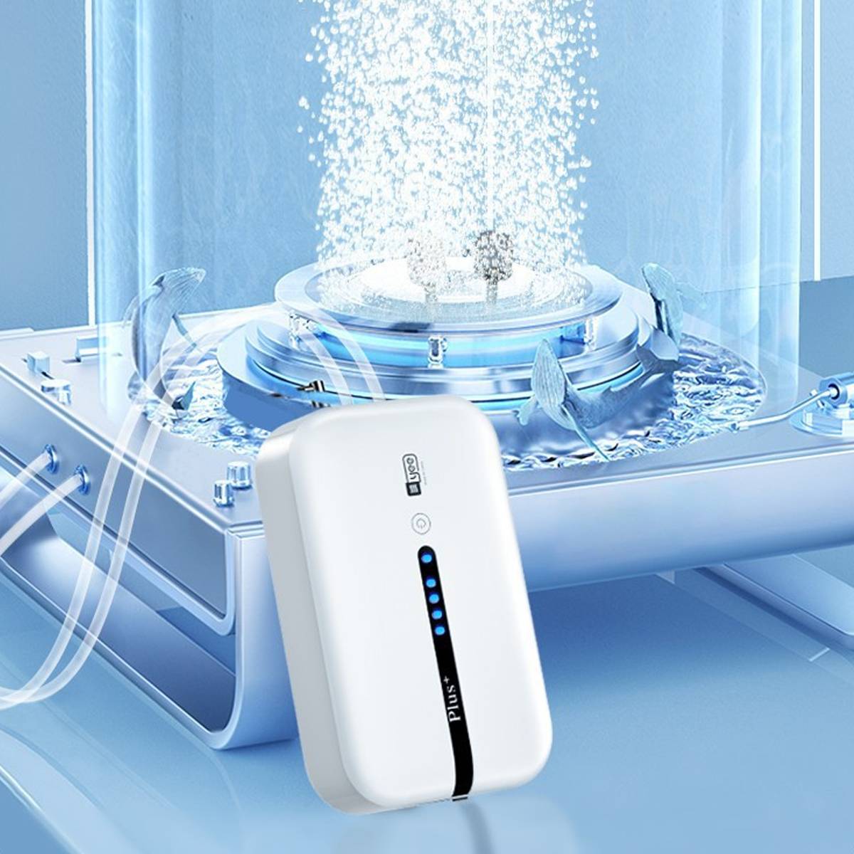 Portable Aquarium Air Pump 3L/min USB Rechargeable