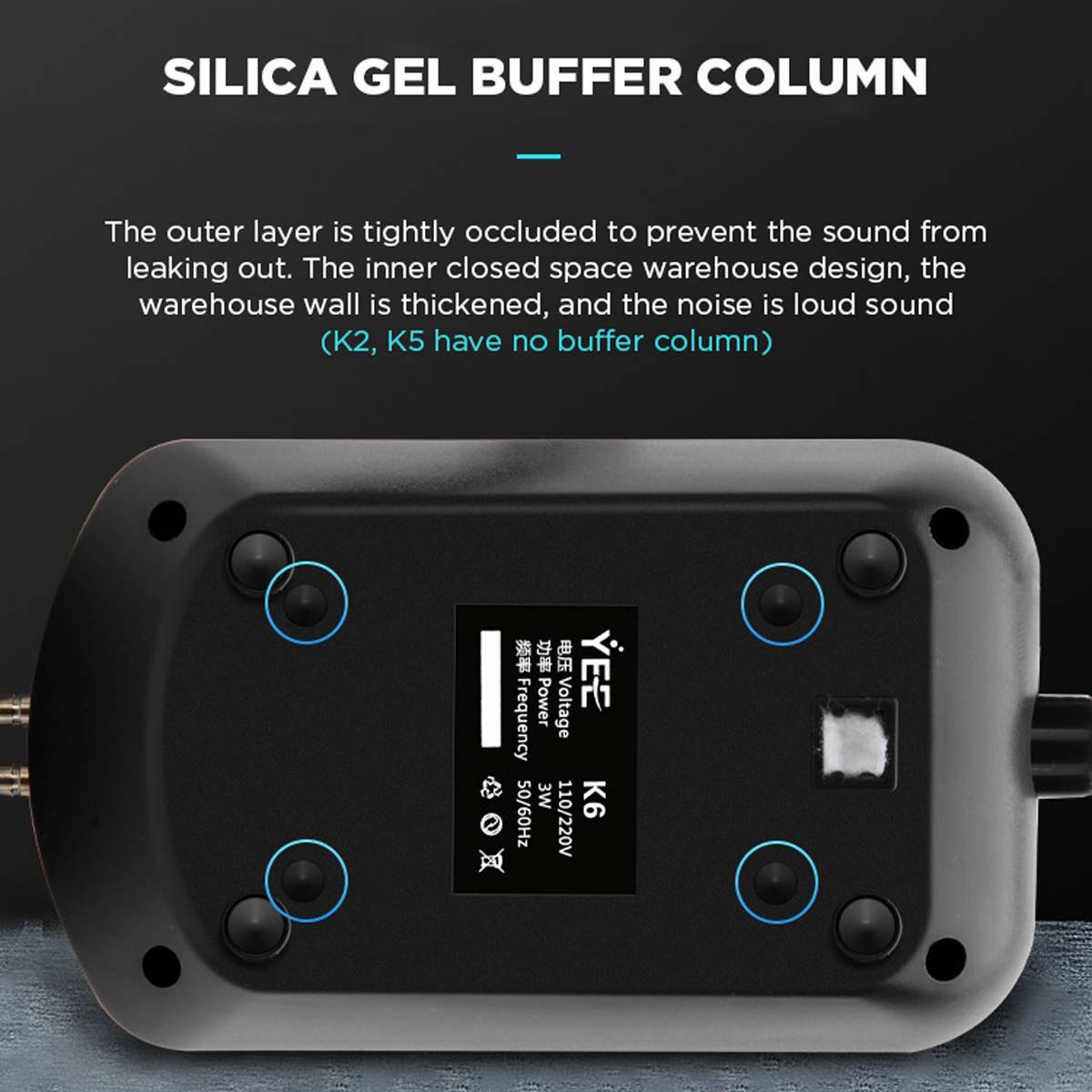 Yee Silent Aquarium Air Pump 6W 16L/min Dual Outlet