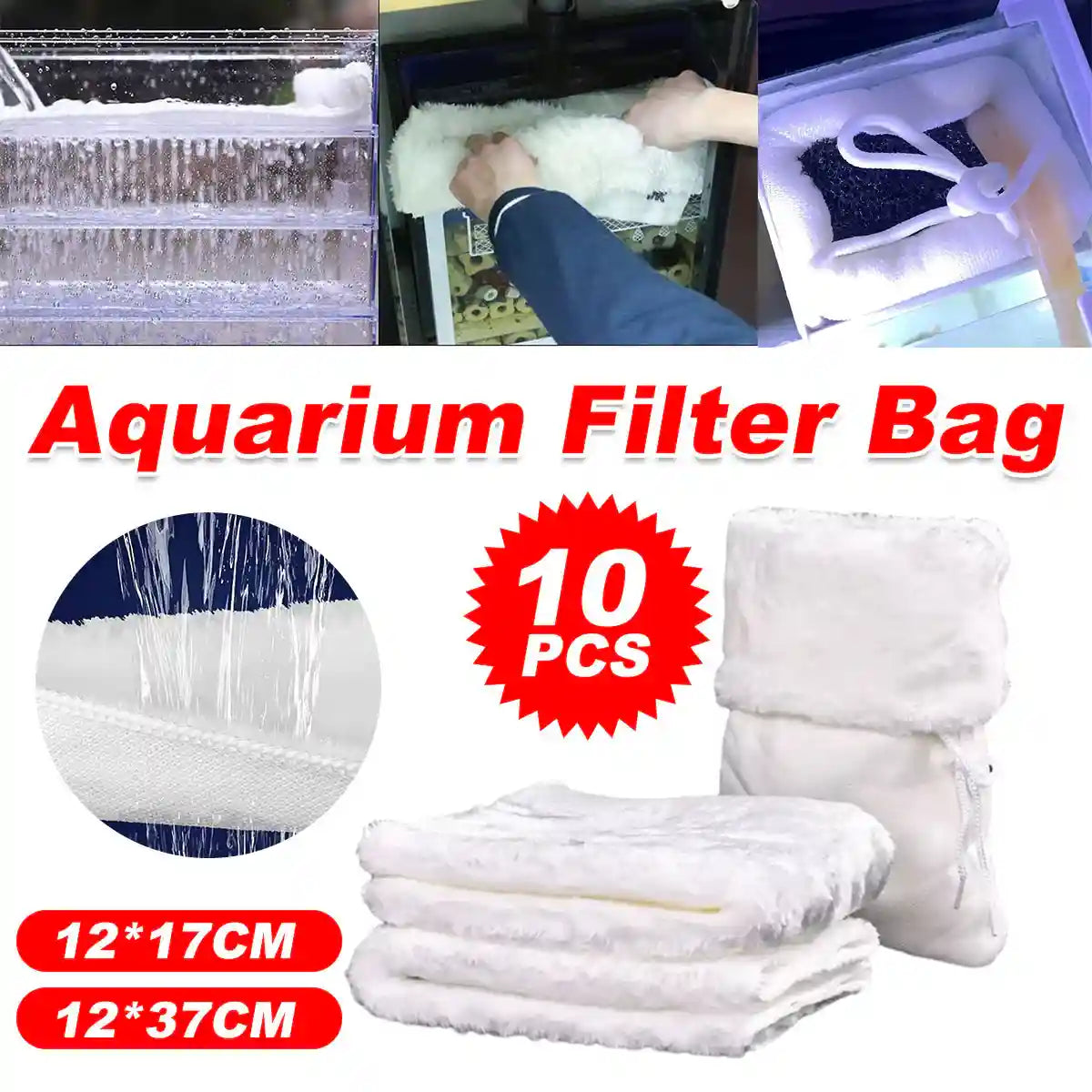 Reusable Aquarium Filter Bag 10PCS Set