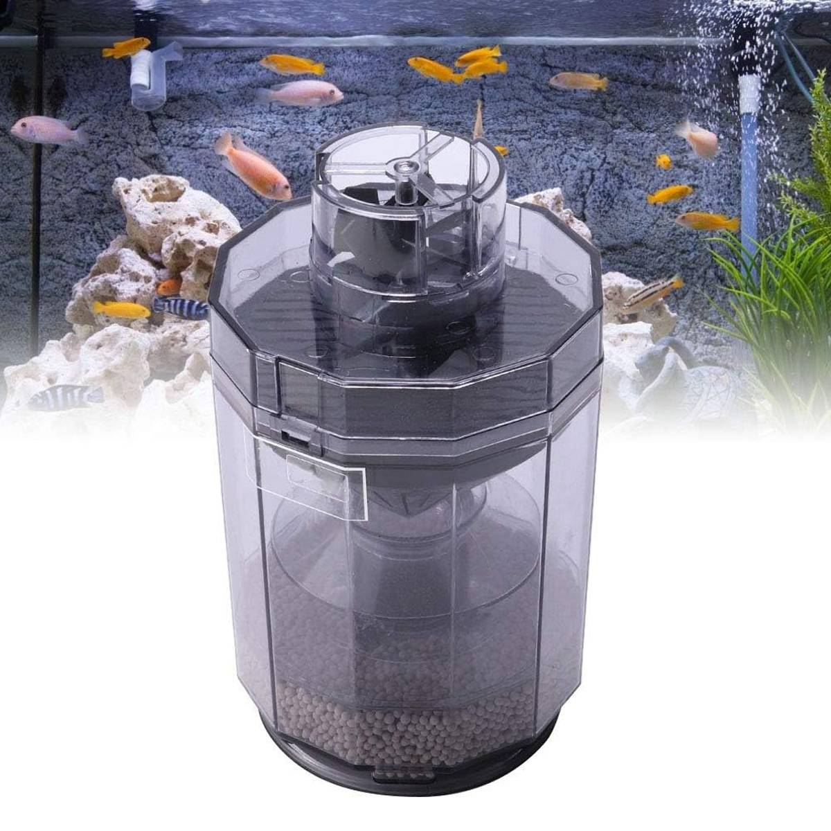 Toilet-style air-driven sponge filter for small aquariums – product view 14