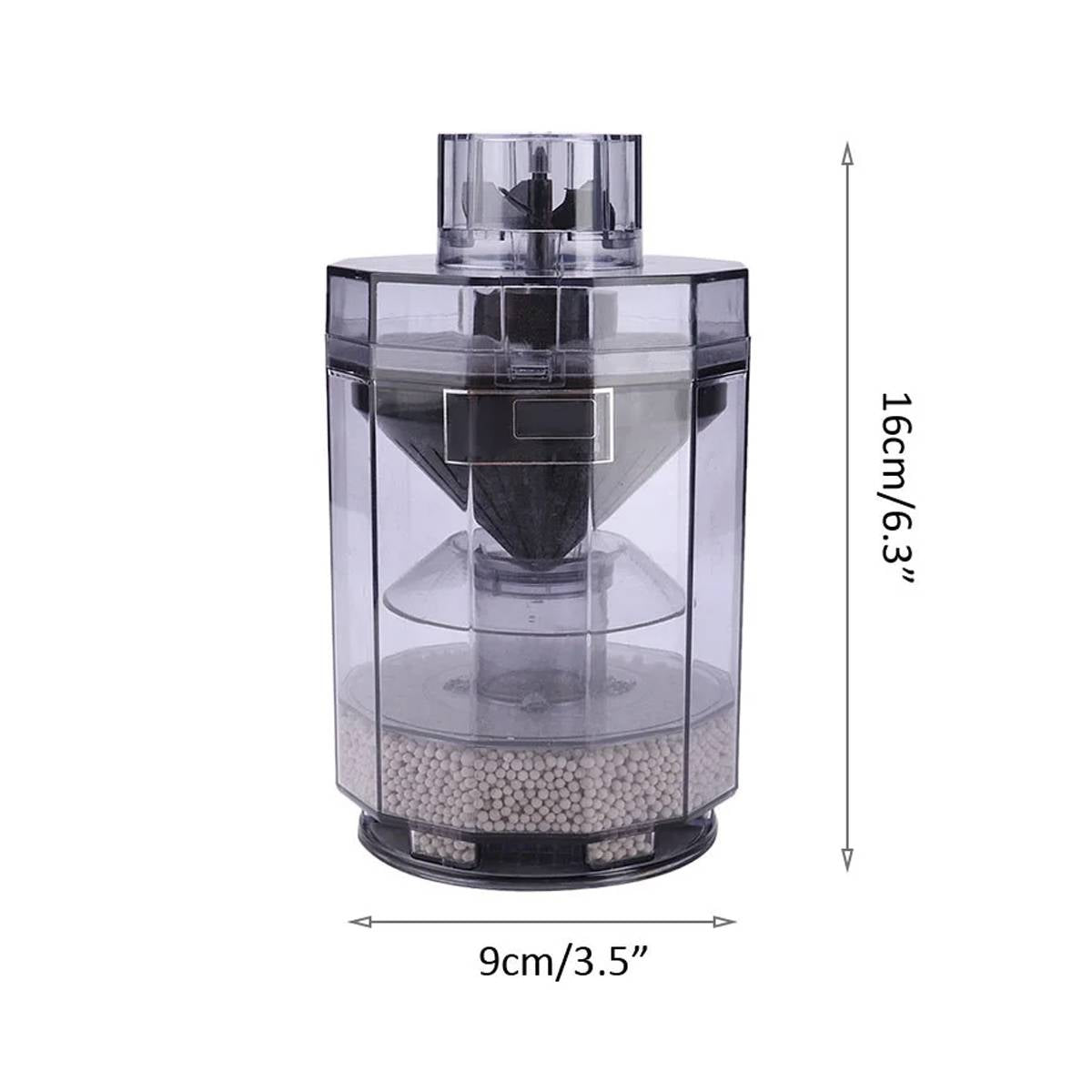 Toilet-style air-driven sponge filter for small aquariums – product view 9