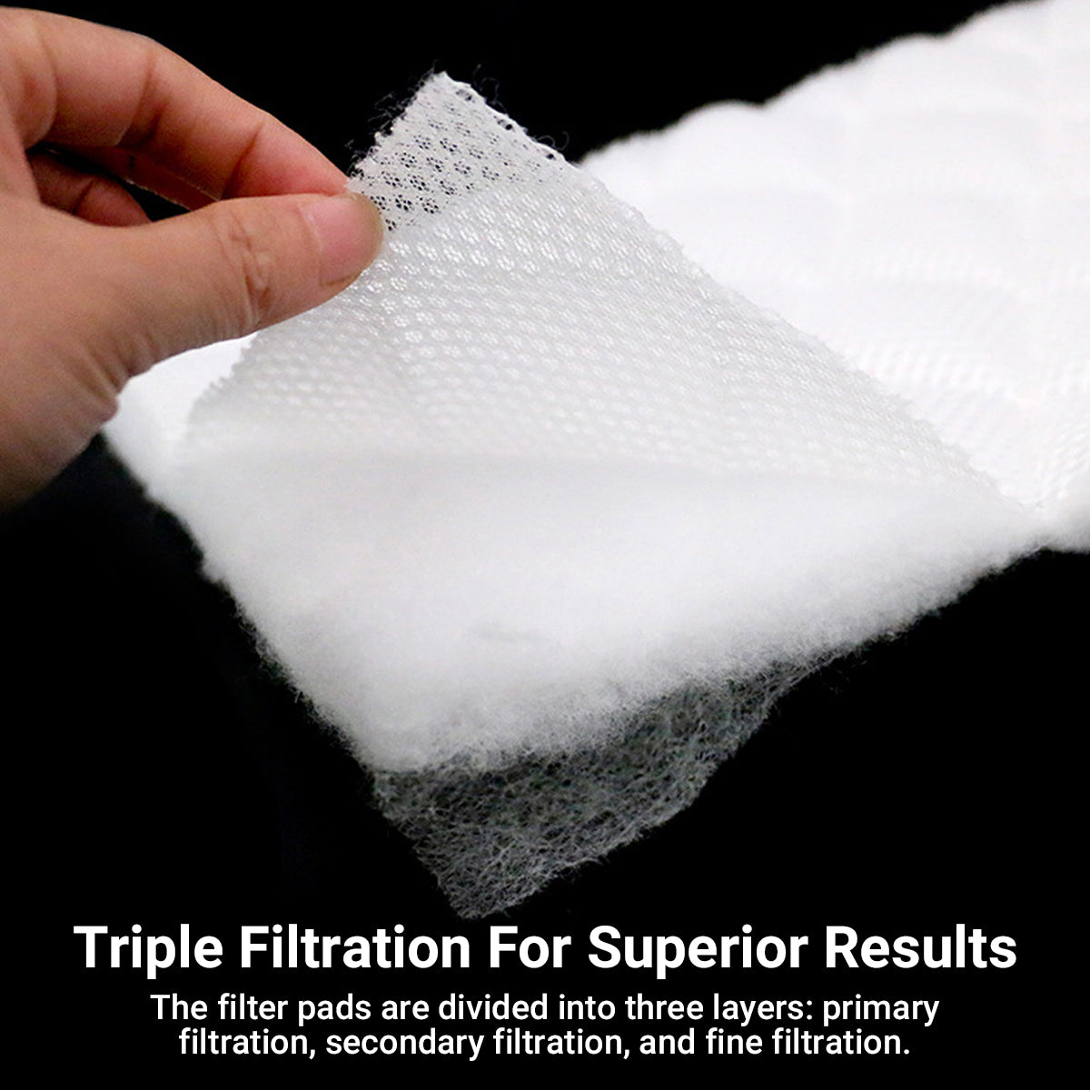 High-Density Aquarium Filter Cotton 3-Layer Reusable Filter Media Roll