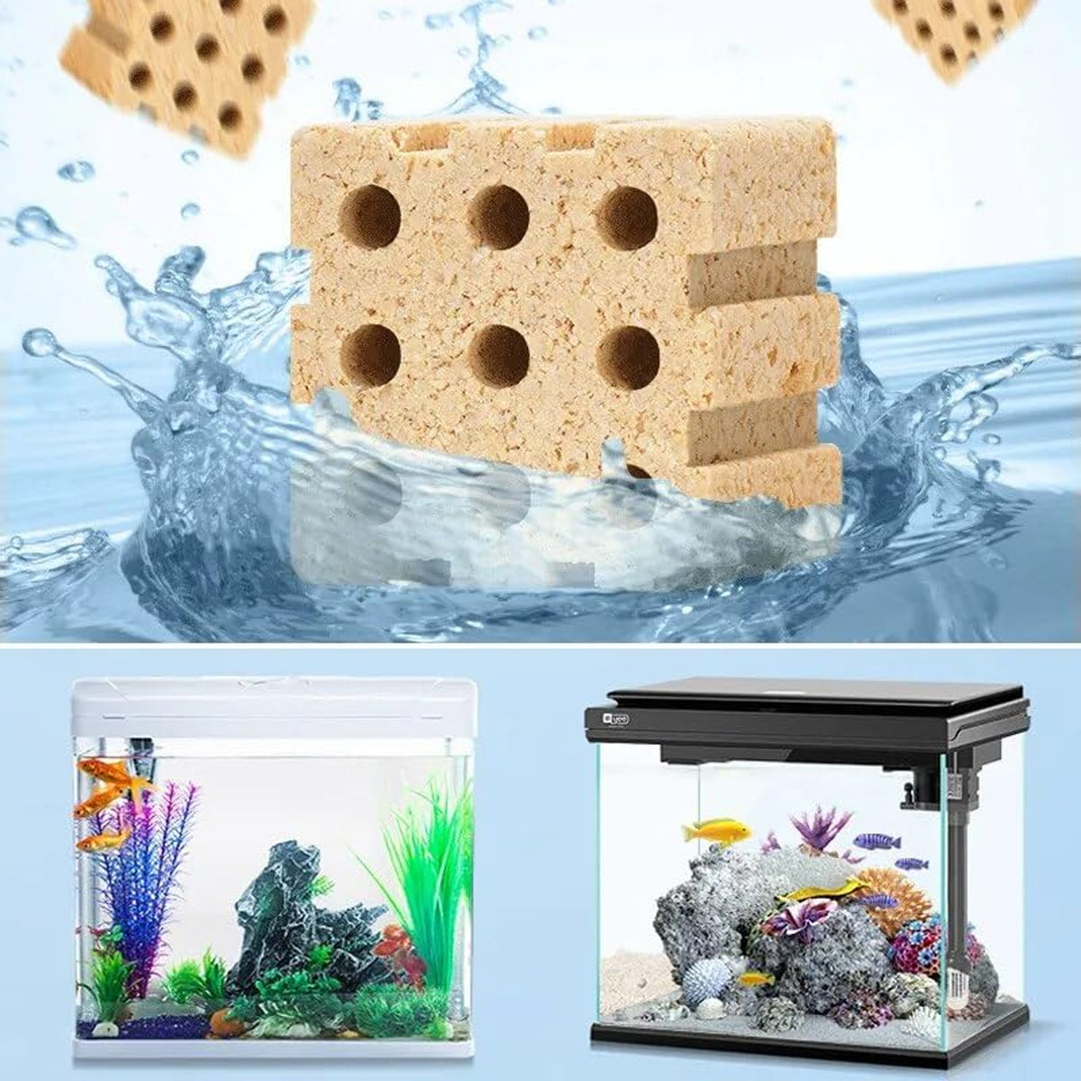 3D Aquarium Bio Filter Media Bacterial Cultivation Cubes (10pcs)