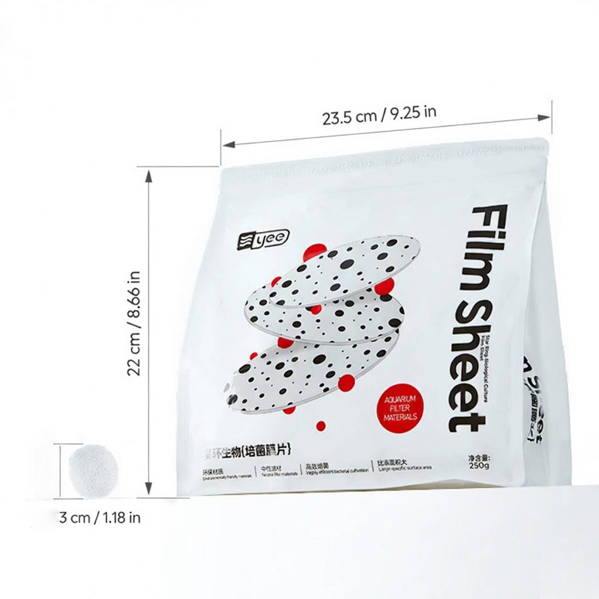 Yee Aquarium Filter Media Biofilm Sheets 250g