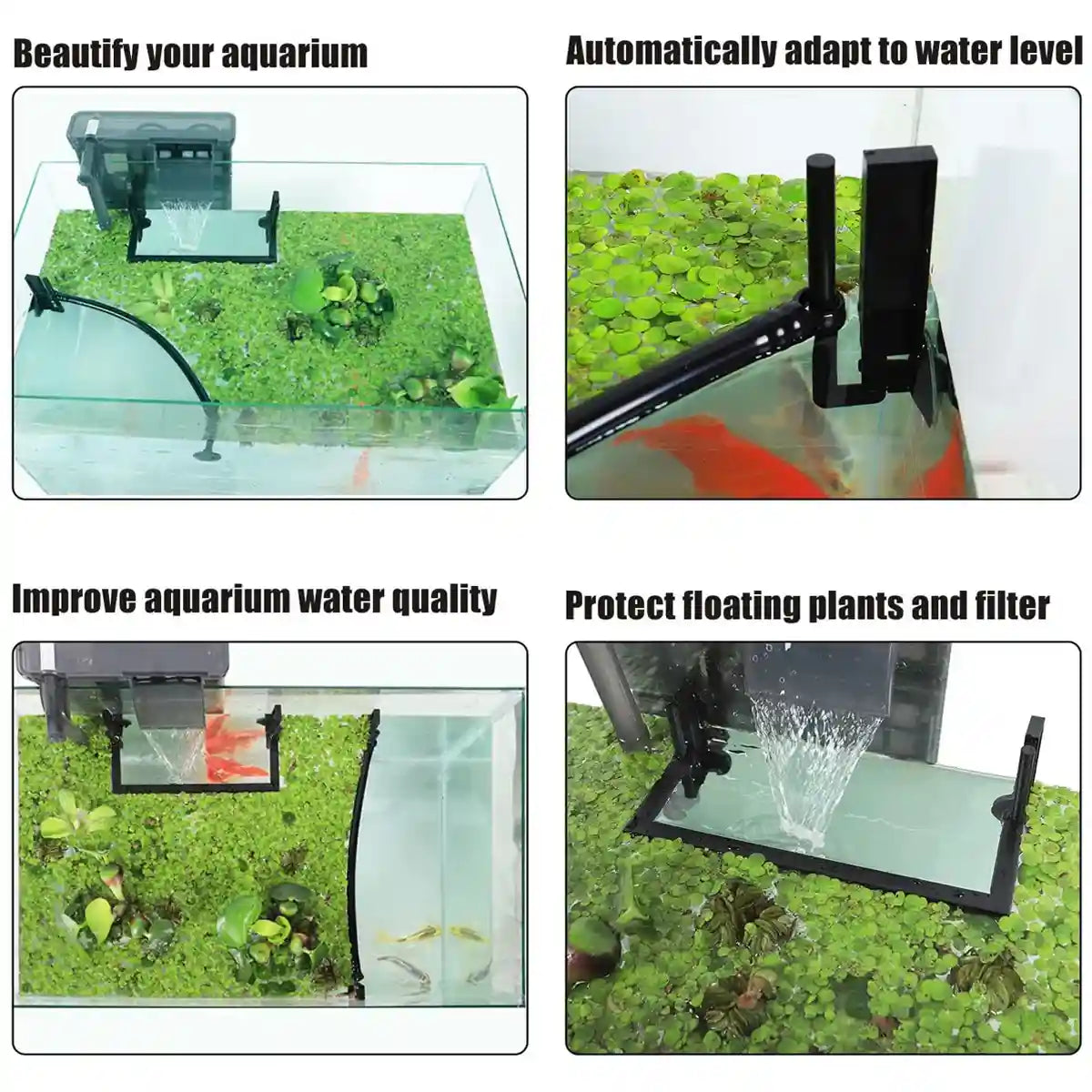 Adjustable Aquarium Floating Plant Corral Duckweed Divider Fence