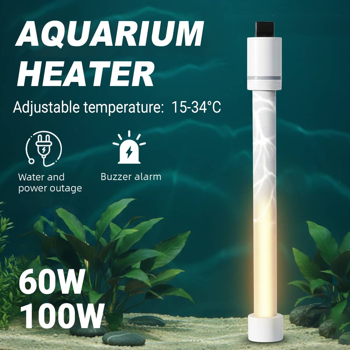 Yee Aquarium Heater With Adjustable Temperature And Safety Protection