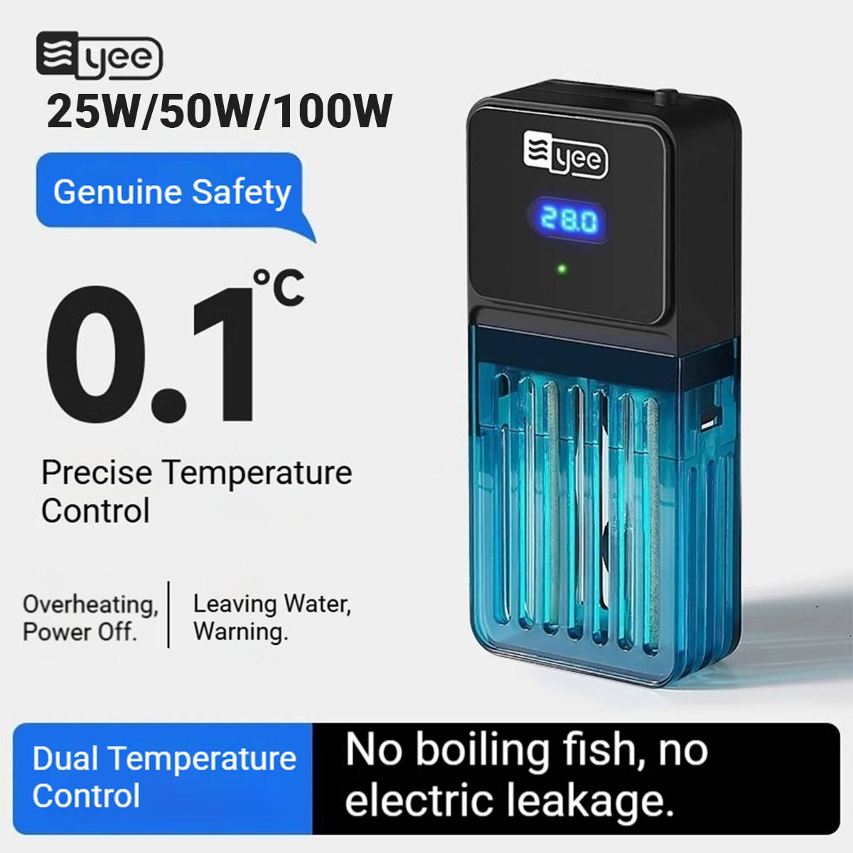 Yee Aquarium Heater with Digital Temperature Control