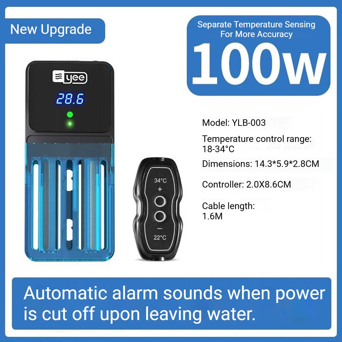 Yee Aquarium Heater with Digital Temperature Control