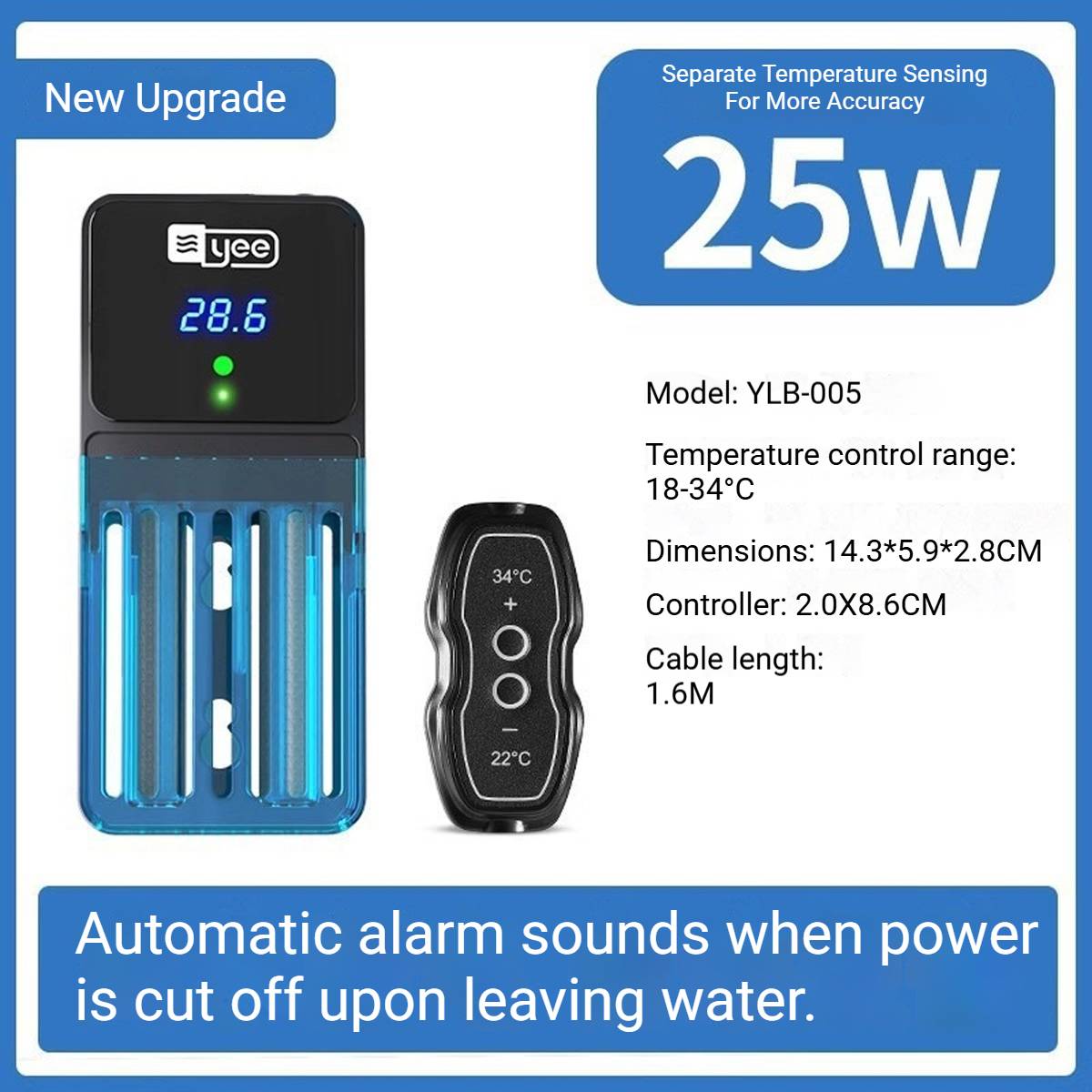 Yee Aquarium Heater with Digital Temperature Control