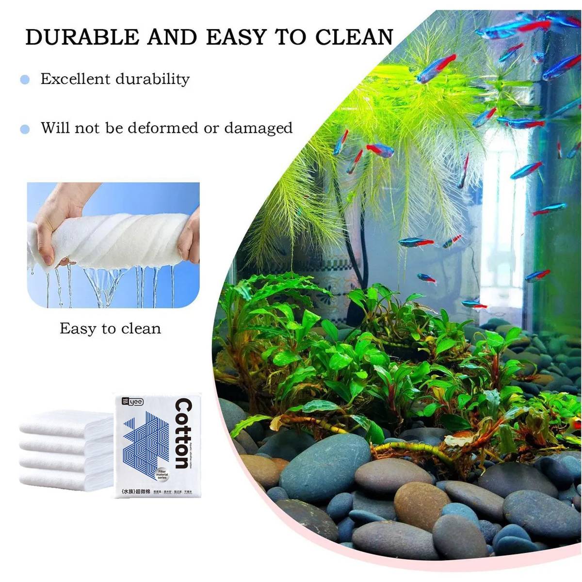 Yee Ultra Fine Aquarium Filter Cotton 7 Layer Filter Pad