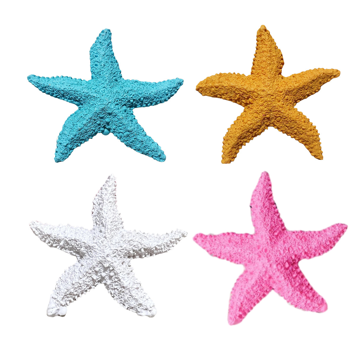 Aquarium Resin Starfish Decoration Set Of 4