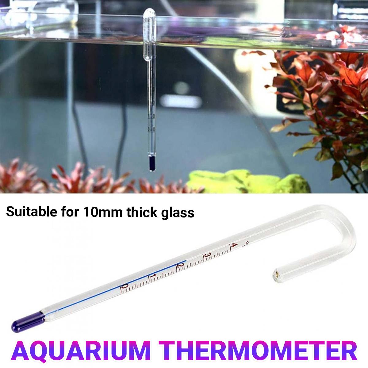 Stick-on LCD aquarium thermometer strip – product view 2