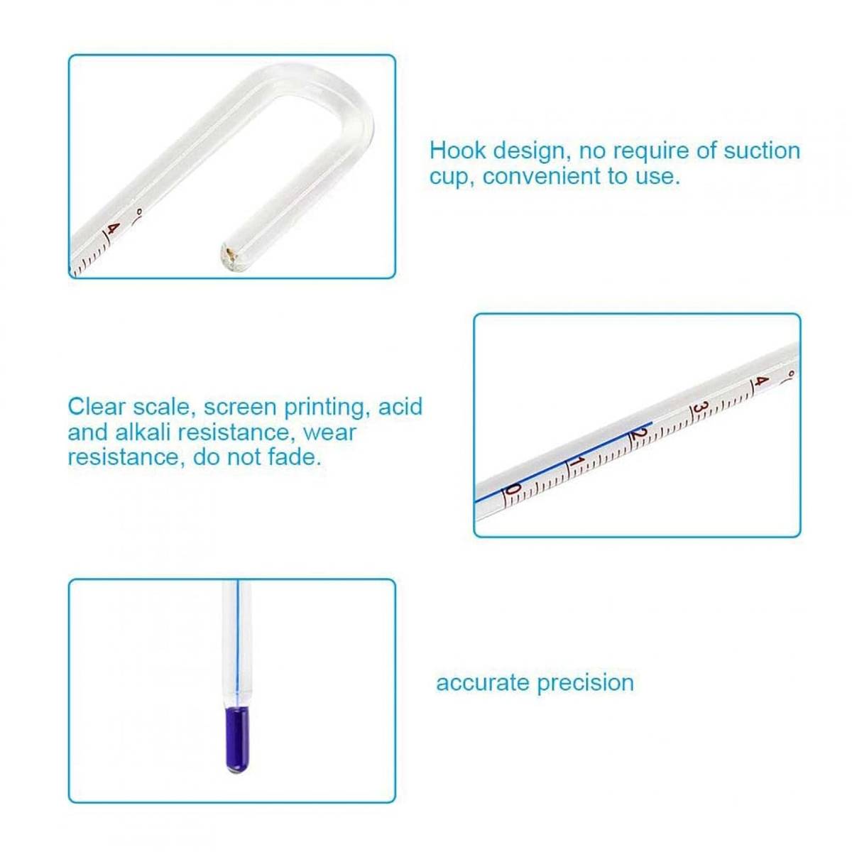 Stick-on LCD aquarium thermometer strip – product view 8