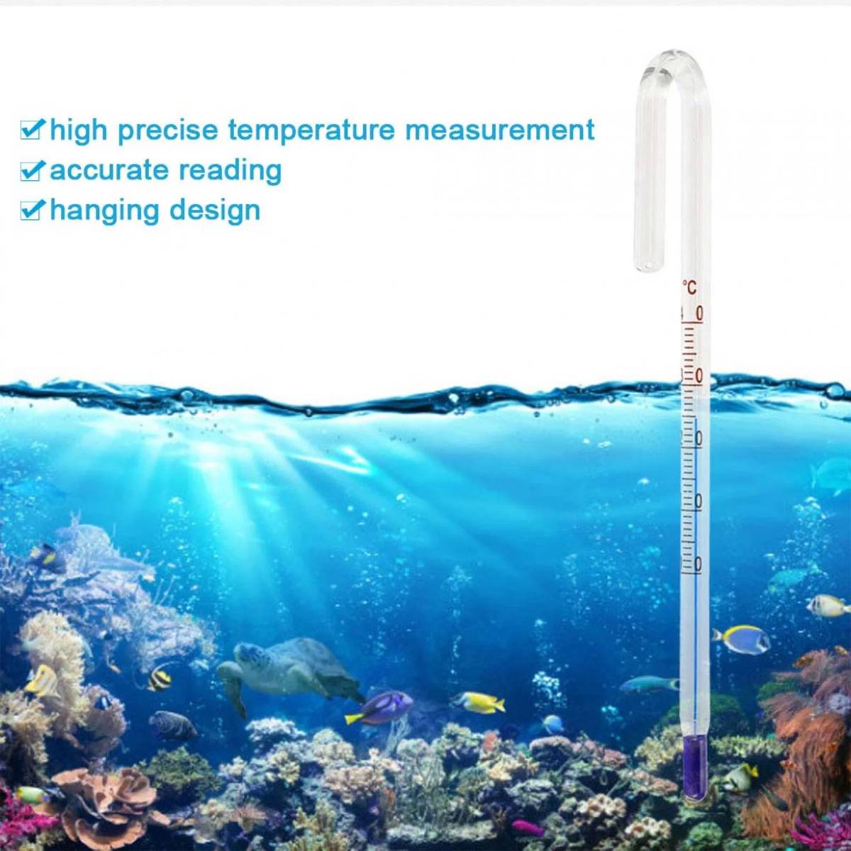 Stick-on LCD aquarium thermometer strip – product view 10
